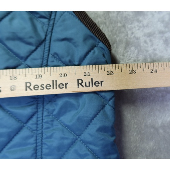 Fish Hippie Blue Browder Vest Men's L Quilted Full Zip Lined Corduroy Collar - Picture 10 of 11